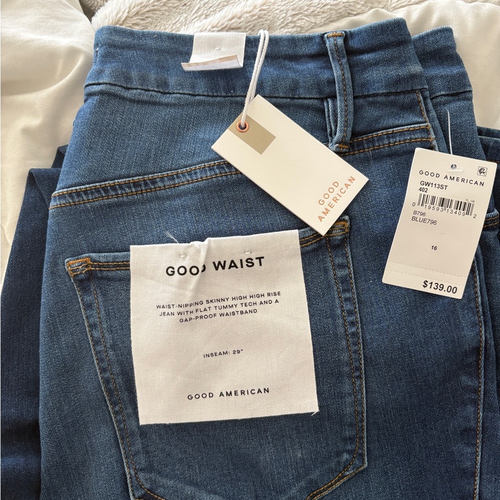 Good American High Rise Blue Jeans Classic Denim